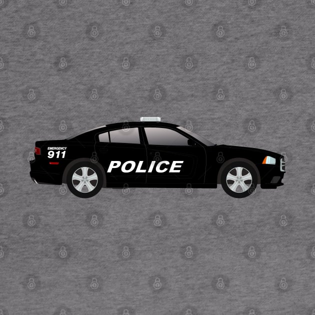 Black Police Car (Charger) by BassFishin